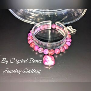 Purple Love Lace Stretch Bracelet